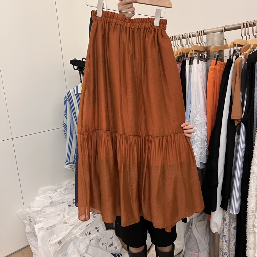 DOHWAJI韓國直郵㊣女裝新品人氣熱賣推薦時尚半身裙中短裙漁網DOHWAJI半身裙/中短裙圖色2