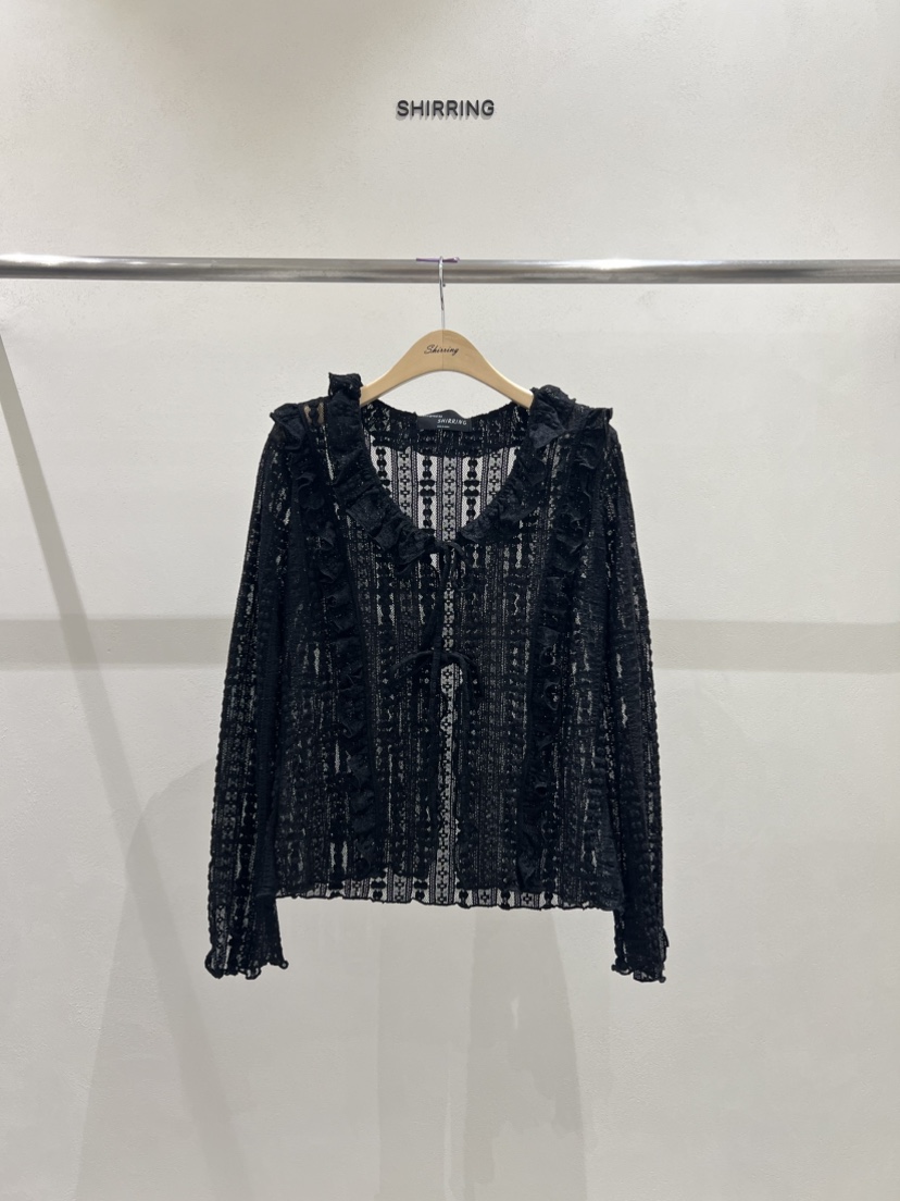SHIRRING韓國直郵㊣女裝新款推薦休閑人氣時尚25春夏襯衫蕾絲衫SHIRRING襯衫/蕾絲衫圖色3