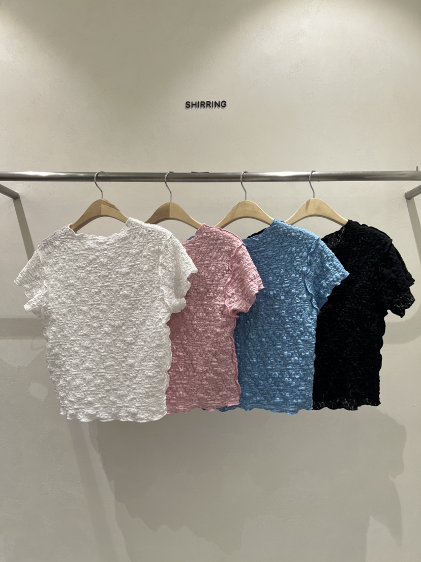 SHIRRING直郵韓國代購㊣女裝新品熱賣人氣休閑時尚25春夏T恤SHIRRINGT恤