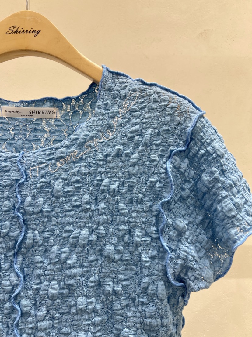 SHIRRING直郵韓國代購㊣女裝新品熱賣人氣休閑時尚25春夏T恤SHIRRINGT恤