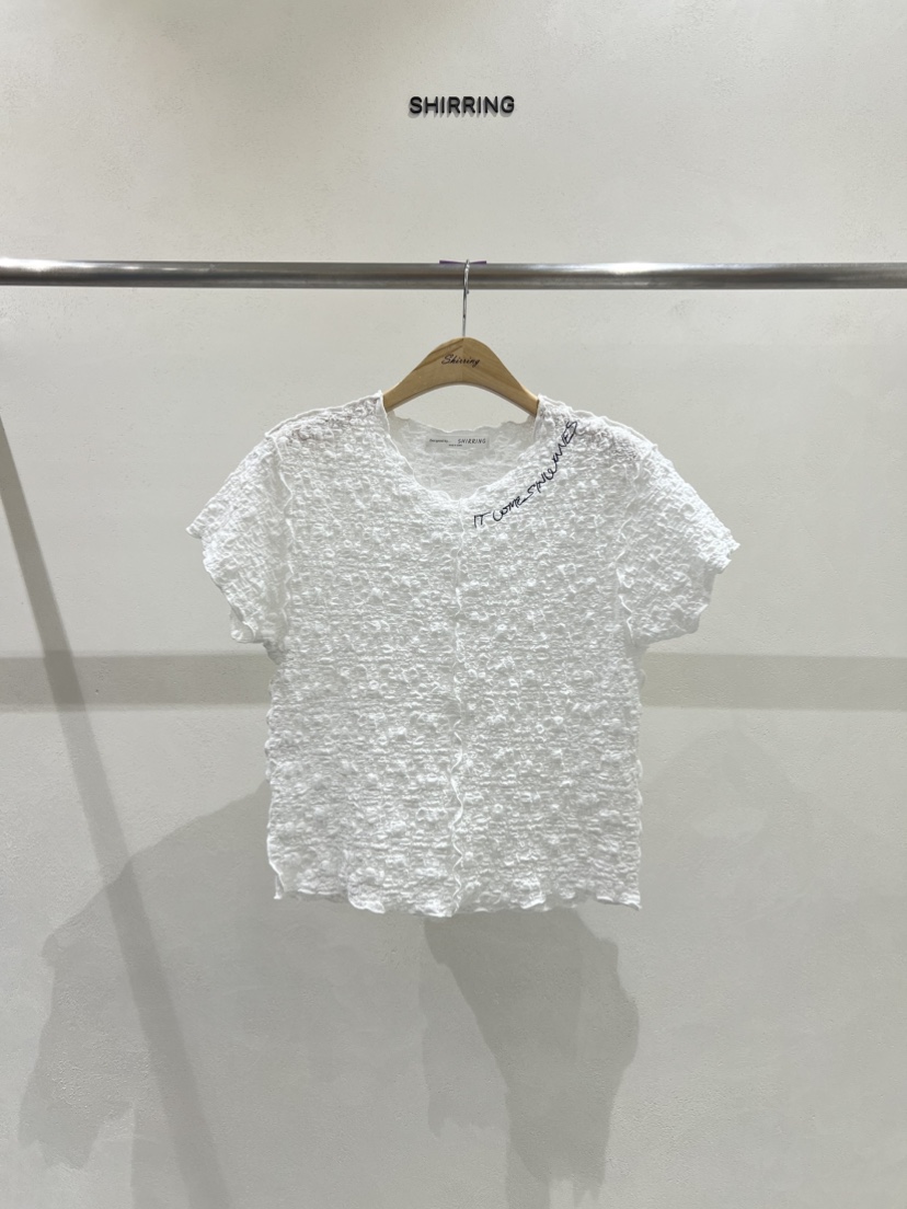 SHIRRING直郵韓國代購㊣女裝新品熱賣人氣休閑時尚25春夏T恤SHIRRINGT恤