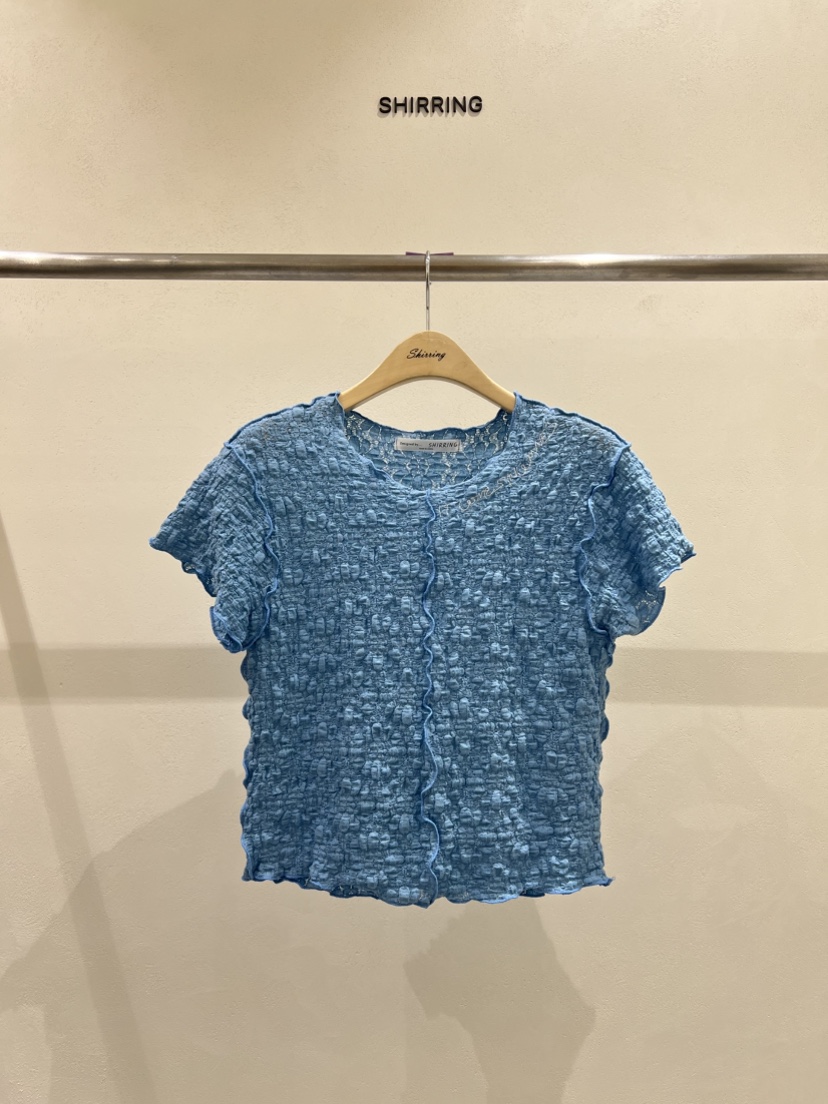 SHIRRING直郵韓國代購㊣女裝新品熱賣人氣休閑時尚25春夏T恤SHIRRINGT恤圖色3
