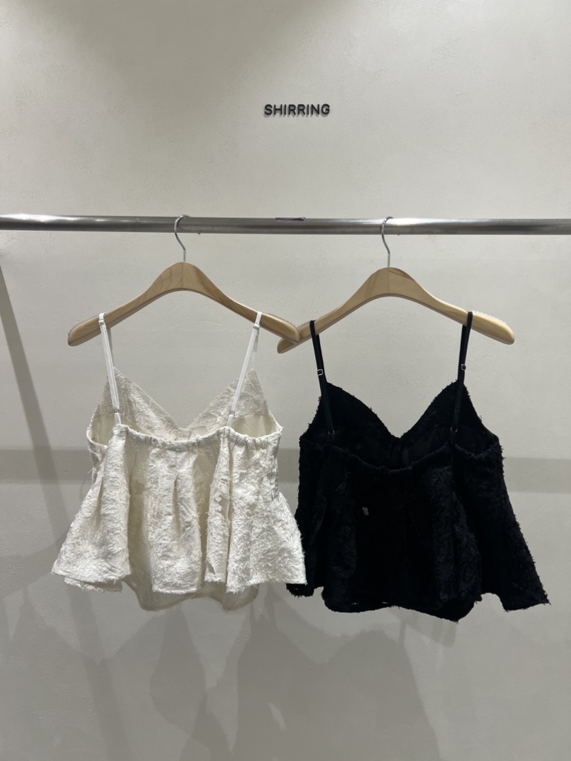 SHIRRING韓國㊣直郵東大門代購女裝新品熱賣時尚25春夏吊帶背心SHIRRING吊帶/背心