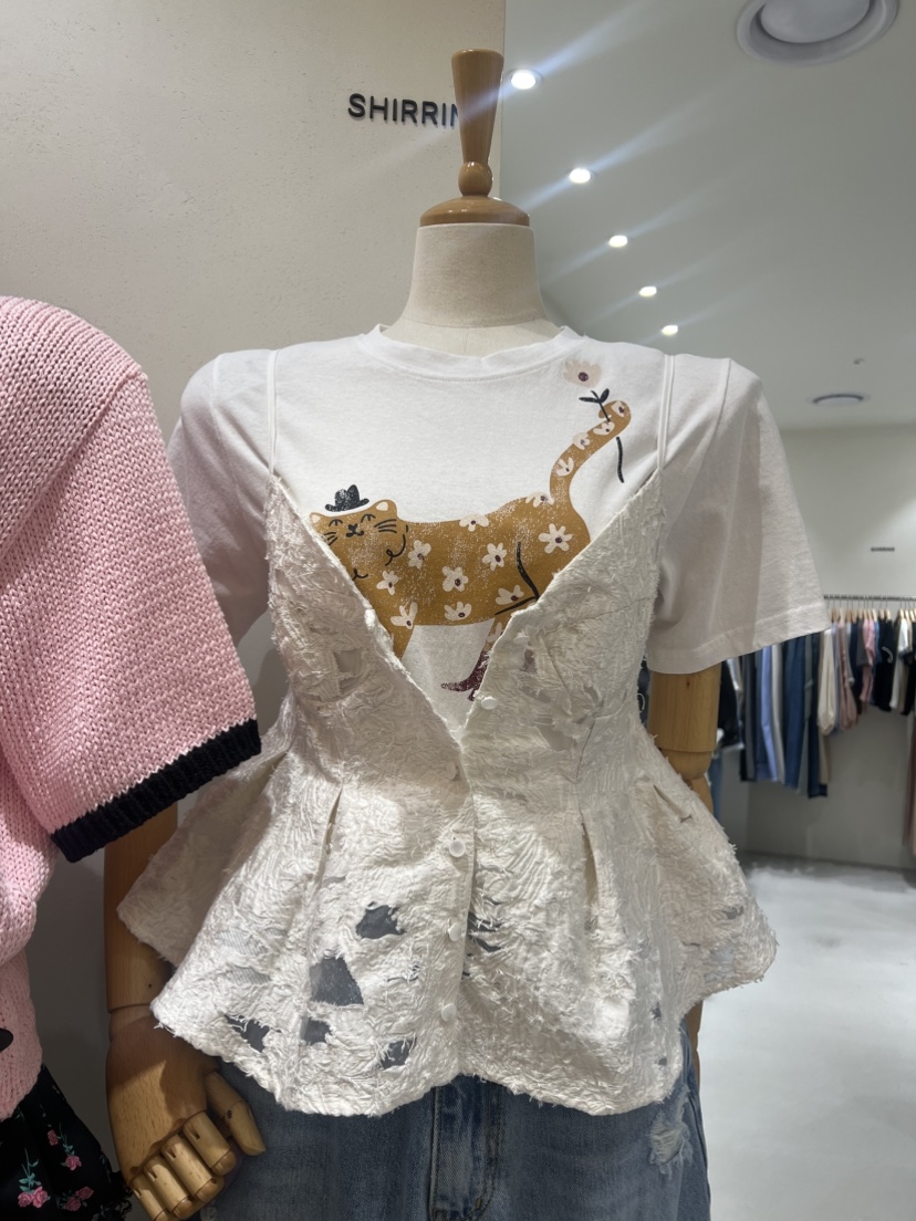 SHIRRING韓國㊣直郵東大門代購女裝新品熱賣時尚25春夏吊帶背心SHIRRING吊帶/背心