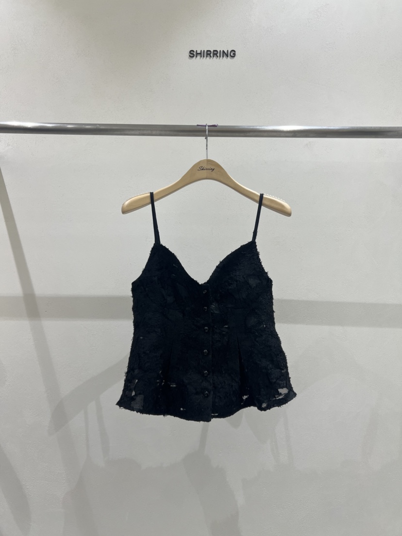 SHIRRING韓國㊣直郵東大門代購女裝新品熱賣時尚25春夏吊帶背心SHIRRING吊帶/背心圖色2
