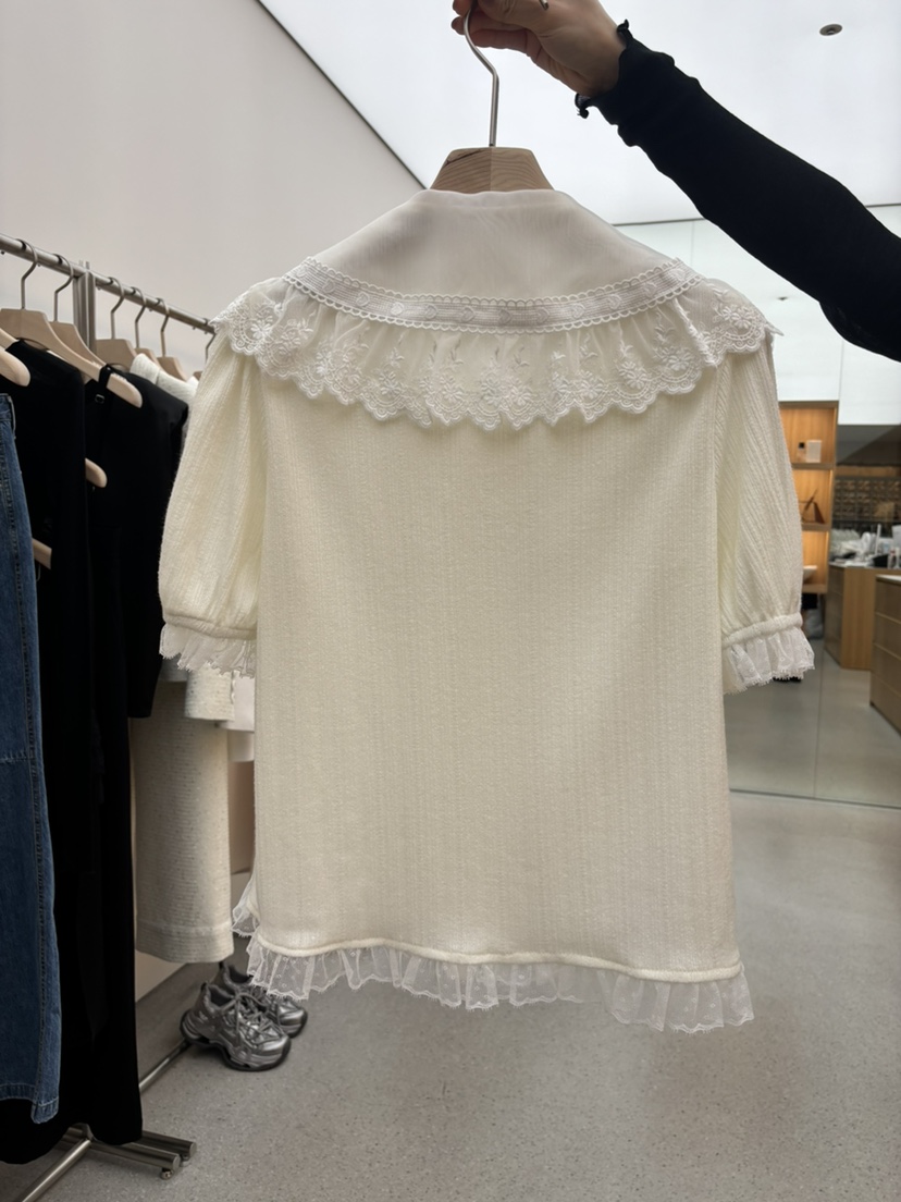 JUJU韓國直郵女士新品推薦人氣職業時尚真品休閑襯衫蕾絲衫JUJU襯衫/蕾絲衫
