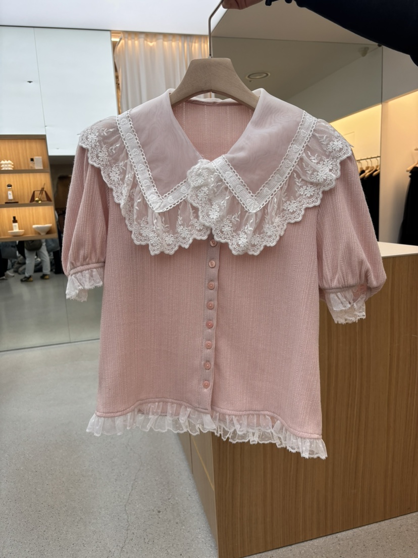 JUJU韓國直郵女士新品推薦人氣職業時尚真品休閑襯衫蕾絲衫JUJU襯衫/蕾絲衫圖色2
