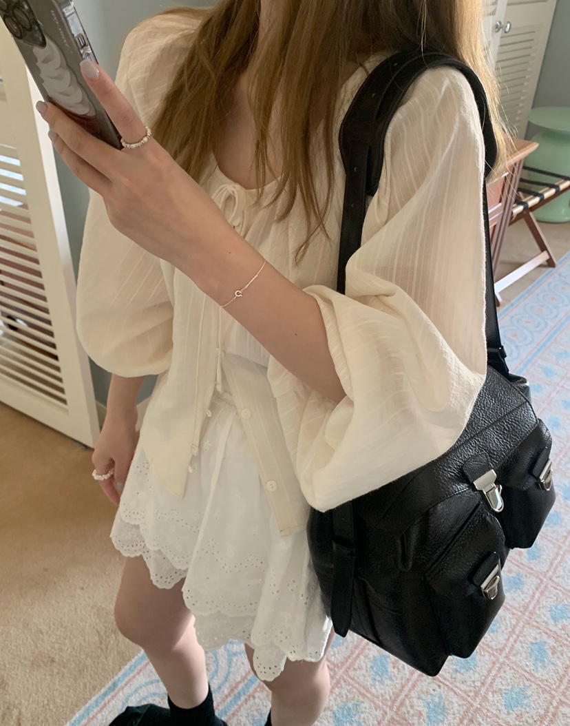 MELLOUNGE-멜라운지-T東大門直郵女裝新品職業襯衫蕾絲衫MELLOUNGE-T襯衫/蕾絲衫