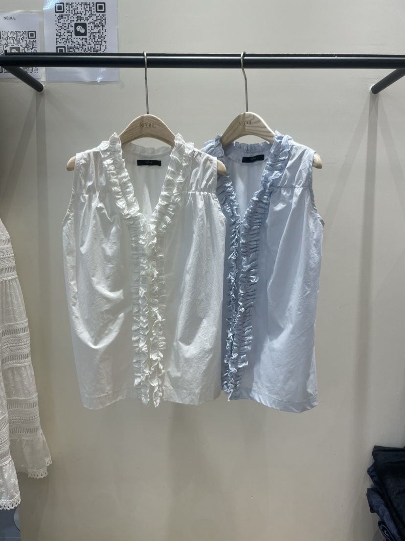 NEOUL東大門實拍女士新品推薦職業真品休閑25春夏時尚吊帶背心NEOUL/ahin雙領標簽吊帶/背心