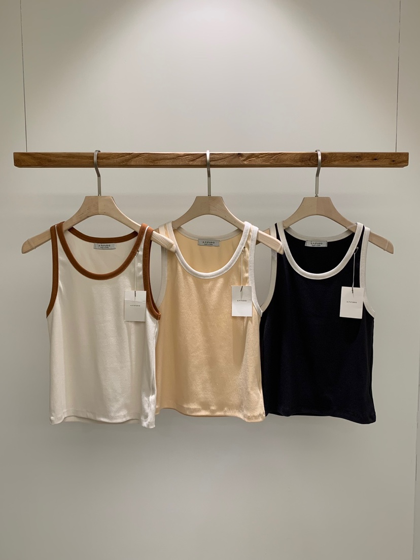 A P-STUDIO韓國直郵女裝新款休閑職業熱賣時尚真品吊帶背心A P-STUDIO吊帶/背心