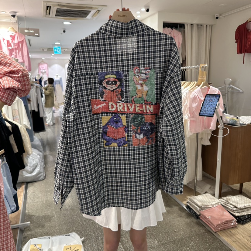 DELLING直郵韓國代購㊣女裝新品熱賣推薦時尚休閑襯衫蕾絲衫DELLING襯衫/蕾絲衫