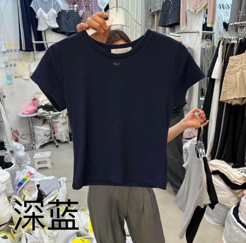 BILLION-L韓國㊣直郵東大門代購女裝新品時尚推薦人氣25春夏T恤BILLION-LT恤圖色3