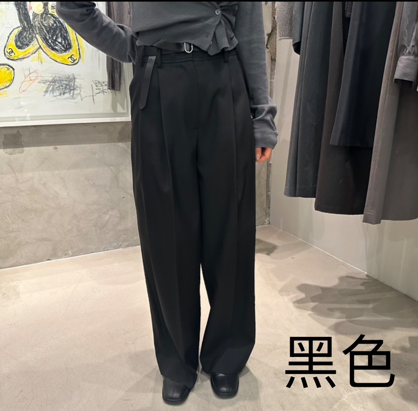 LAMAGIEPIE韓國直郵㊣東大門實拍女裝新款人氣休閑褲含腰帶LAMAGIE GREY休閑褲圖色2