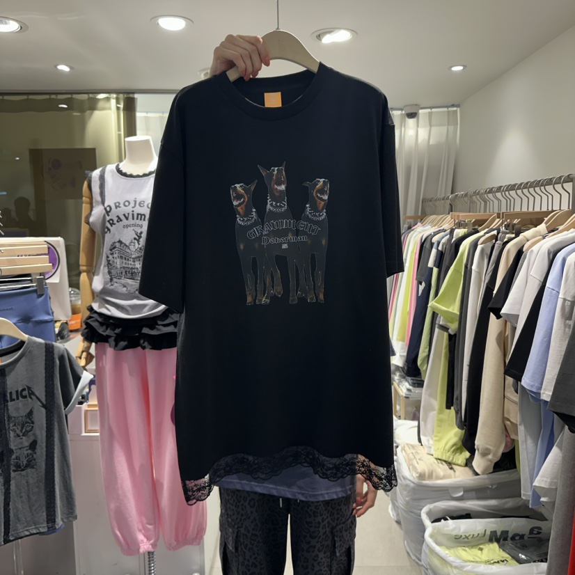 THE LOT韓國直郵㊣東大門實拍女裝新品休閑人氣推薦25春夏T恤THE LOT/	LOTT恤圖色3