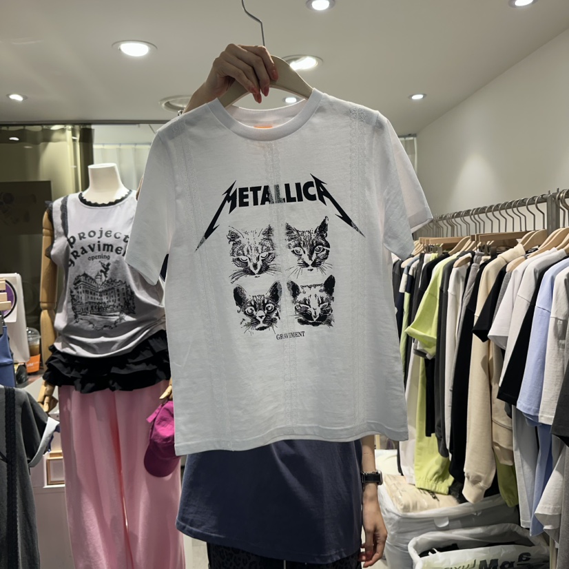 THE LOT韓國直郵㊣女裝新品休閑熱賣人氣推薦25春夏T恤蕾絲THE LOT/ LOTT恤