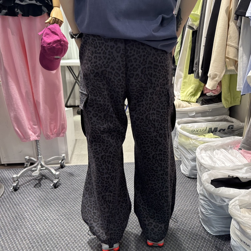 THE LOT韓國㊣直郵東大門代購女裝新品25春夏休閑褲口袋豹紋THE LOT/ LOT休閑褲