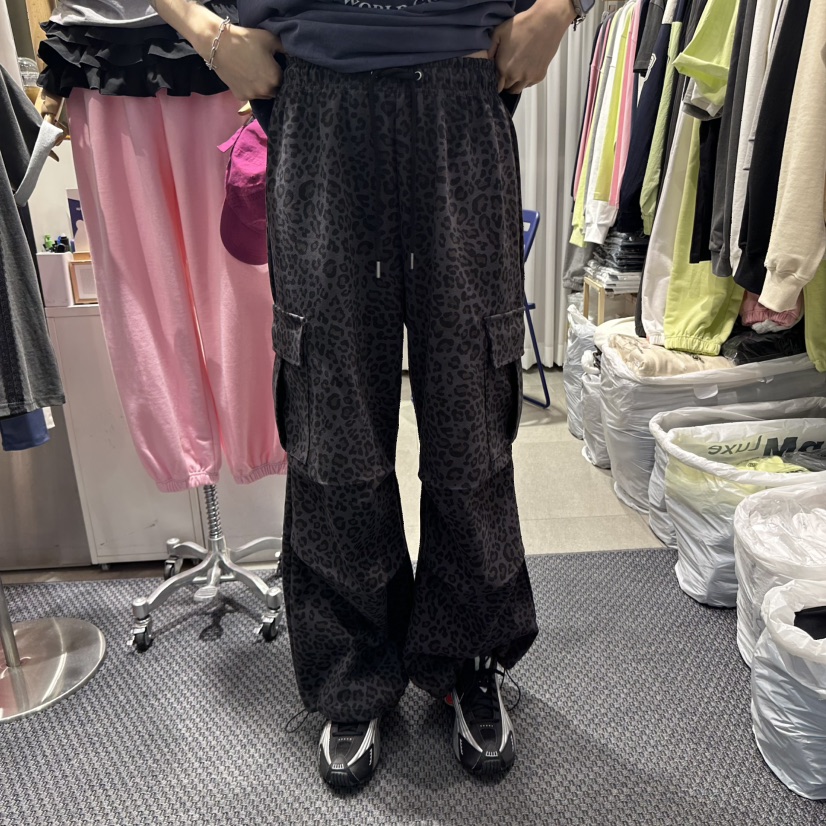THE LOT韓國㊣直郵東大門代購女裝新品25春夏休閑褲口袋豹紋THE LOT/ LOT休閑褲