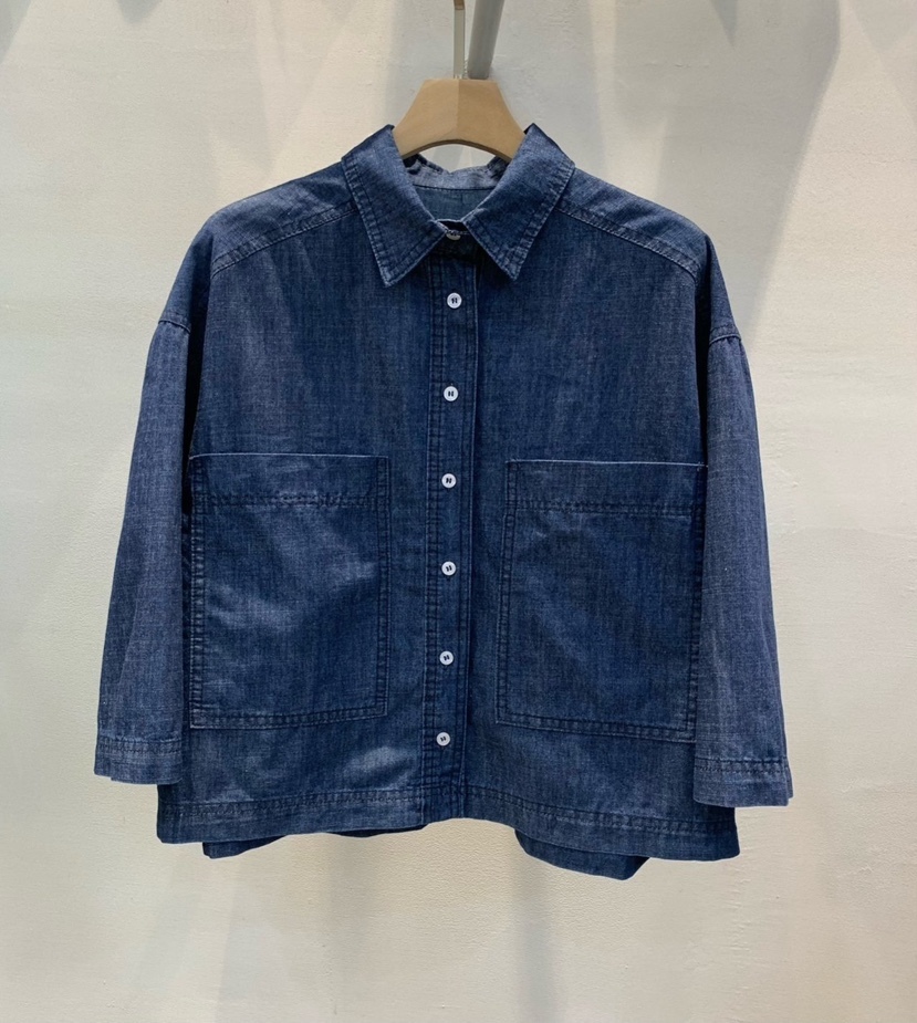 THE SIL直郵韓國代購㊣女裝新品時尚休閑人氣襯衫蕾絲衫口袋THE SIL/1 2ILLY襯衫/蕾絲衫圖色1