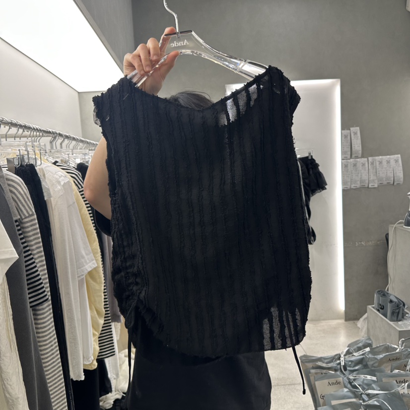 ANDE韓國直郵㊣東大門實拍女裝新品時尚休閑推薦人氣吊帶背心ANDE吊帶/背心