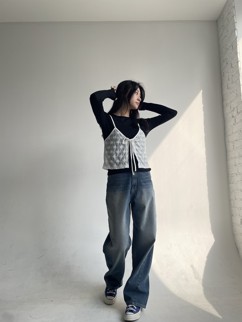 DELIGHT-L韓國直郵㊣東大門實拍女裝新品人氣時尚休閑牛仔褲DELIGHT牛仔褲