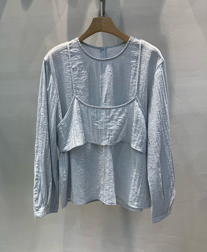 THE SIL韓國直郵㊣女裝新品25春夏推薦熱賣襯衫蕾絲衫假兩件THE SIL/1 2ILLY襯衫/蕾絲衫圖色2