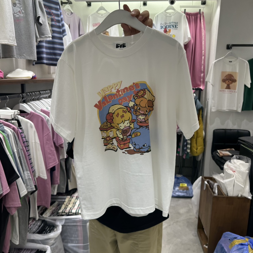 EVE韓國㊣直郵東大門代購女裝新品25春夏人氣熱賣休閑推薦T恤EVET恤圖色1