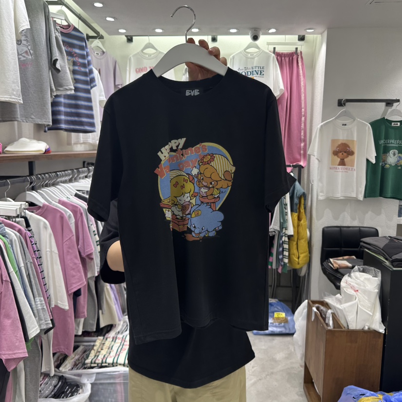 EVE韓國㊣直郵東大門代購女裝新品25春夏人氣熱賣休閑推薦T恤EVET恤圖色4