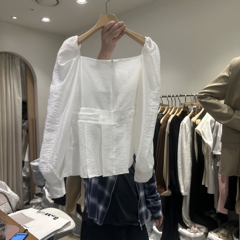 MAGNOLIA36-L直郵韓國代購㊣女裝新品25春夏熱賣襯衫蕾絲衫MAGNOLIA36-L襯衫/蕾絲衫