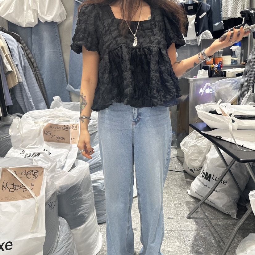 A-DEL韓國直郵㊣女裝新品熱賣25春夏推薦時尚休閑襯衫蕾絲衫A-DEL襯衫/蕾絲衫