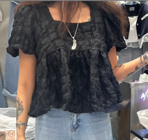 A-DEL韓國直郵㊣女裝新品熱賣25春夏推薦時尚休閑襯衫蕾絲衫A-DEL襯衫/蕾絲衫圖色3