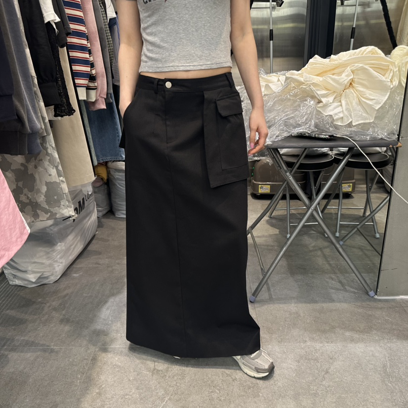 KIRKE韓國㊣直郵東大門代購女裝新品25春夏人氣熱賣休閑長裙KIRKE長裙