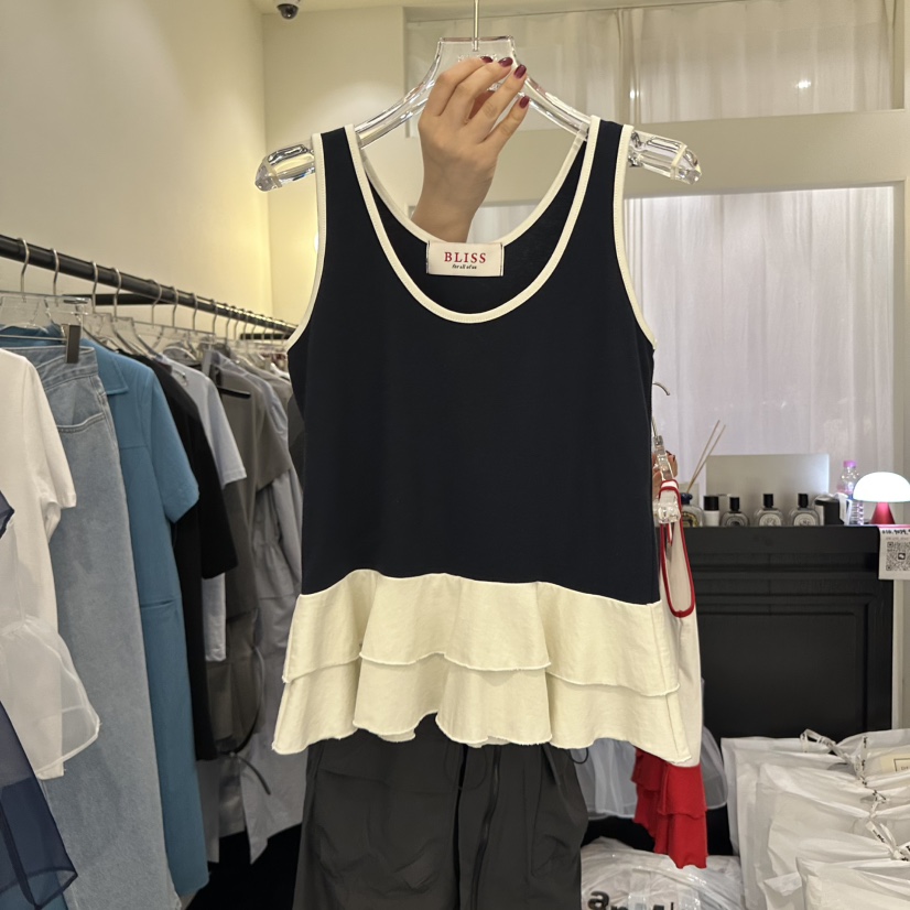 BLISS直郵韓國代購㊣女裝新品25春夏休閑推薦熱賣時尚吊帶背心BLISS吊帶/背心圖色2