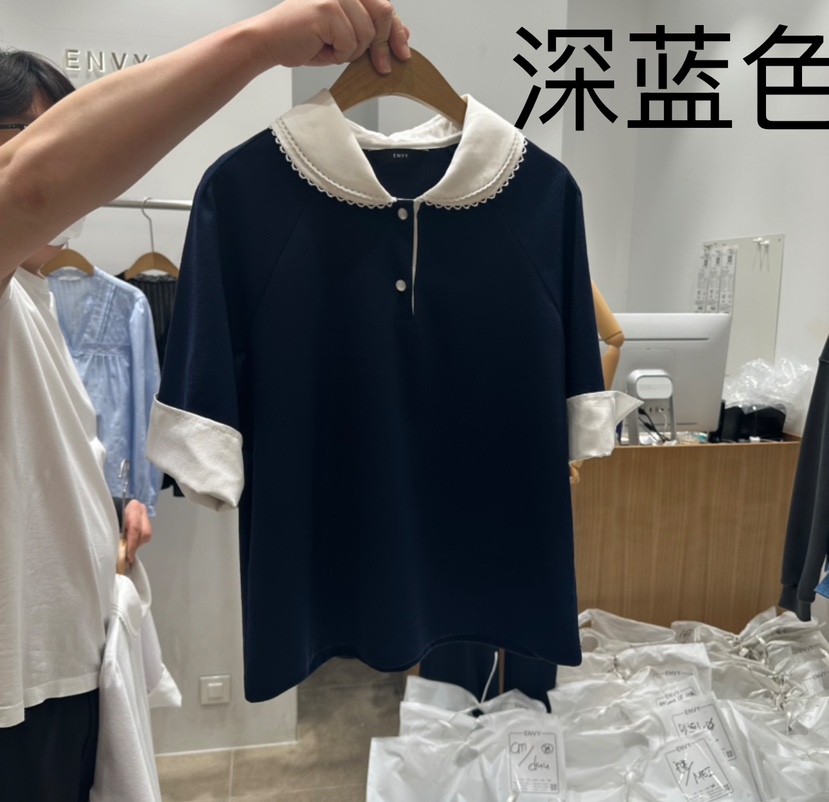 ENVY韓國直郵㊣東大門實拍女裝新款休閑時尚推薦熱賣人氣T恤ENVYT恤圖色3