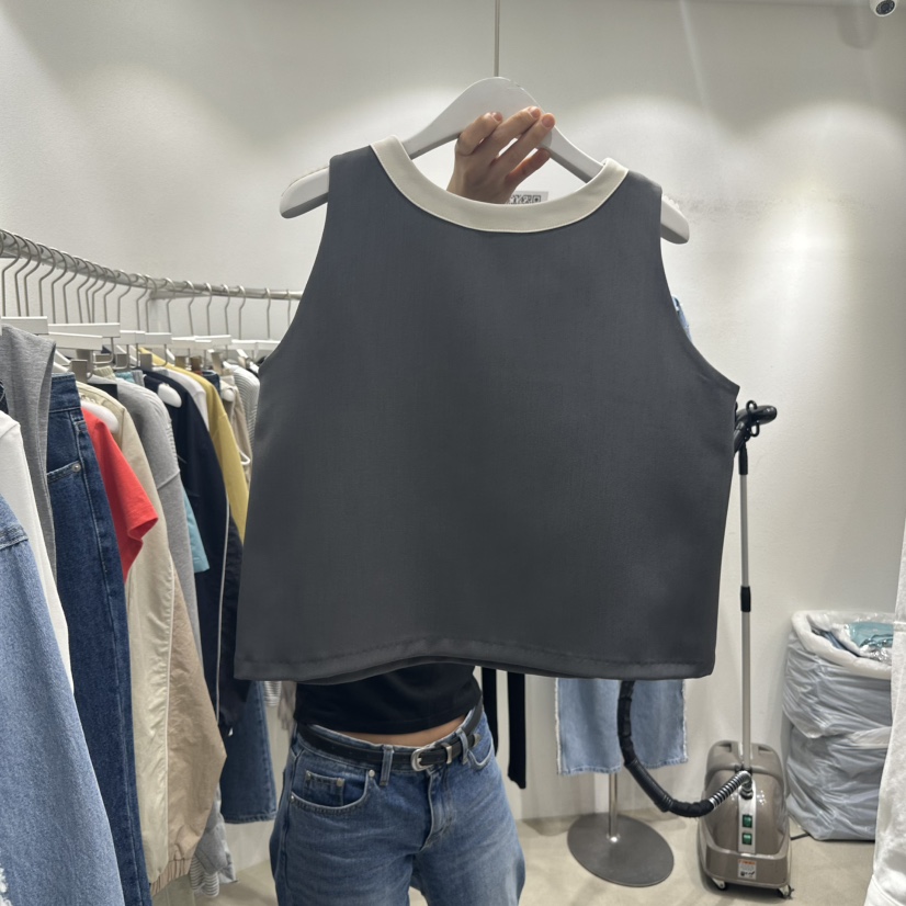INNI韓國㊣直郵東大門代購女裝新品時尚人氣推薦休閑吊帶背心inni吊帶/背心