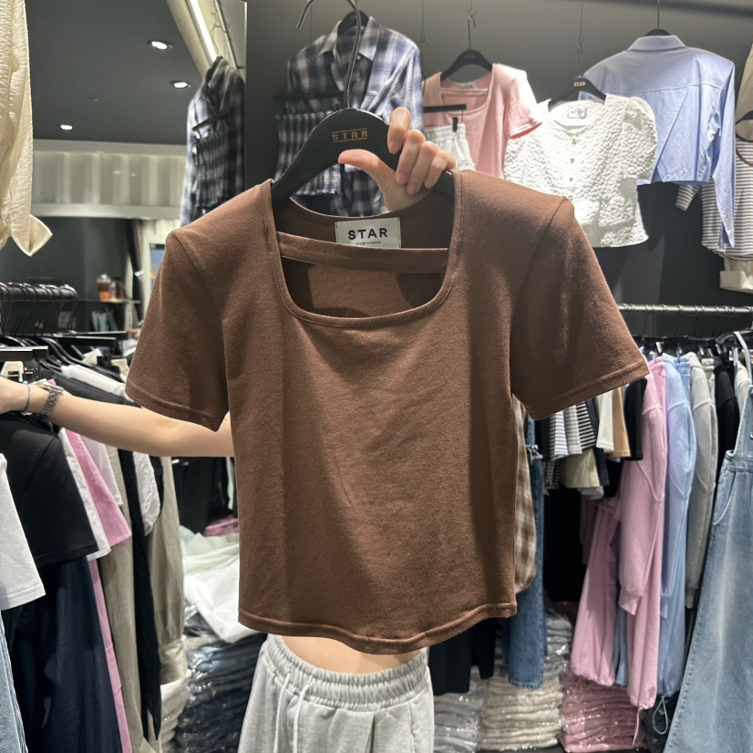 STAR-L東大門代購女裝新款真品人氣職業熱賣休閑推薦25春夏T恤STAR-LT恤圖色2