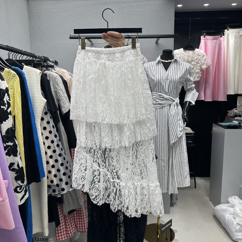 CLOP韓國直郵㊣東大門實拍女裝新品人氣推薦半身裙中短裙蕾絲TANIA半身裙/中短裙