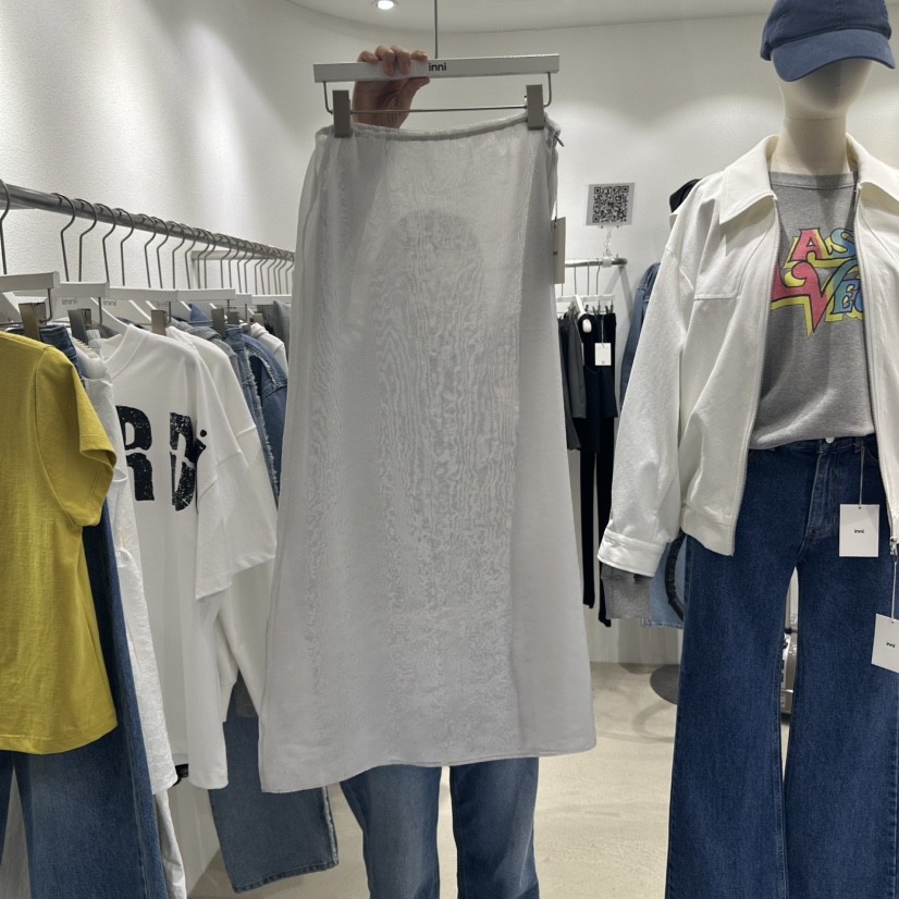 INNI韓國直郵㊣東大門實拍女裝新款熱賣休閑推薦25春夏長裙透視inni長裙
