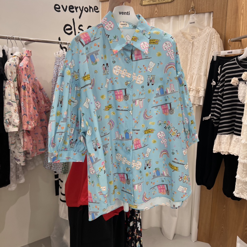 VENTI直郵韓國代購㊣女裝新品熱賣推薦時尚25春夏襯衫蕾絲衫VENTI襯衫/蕾絲衫圖色4