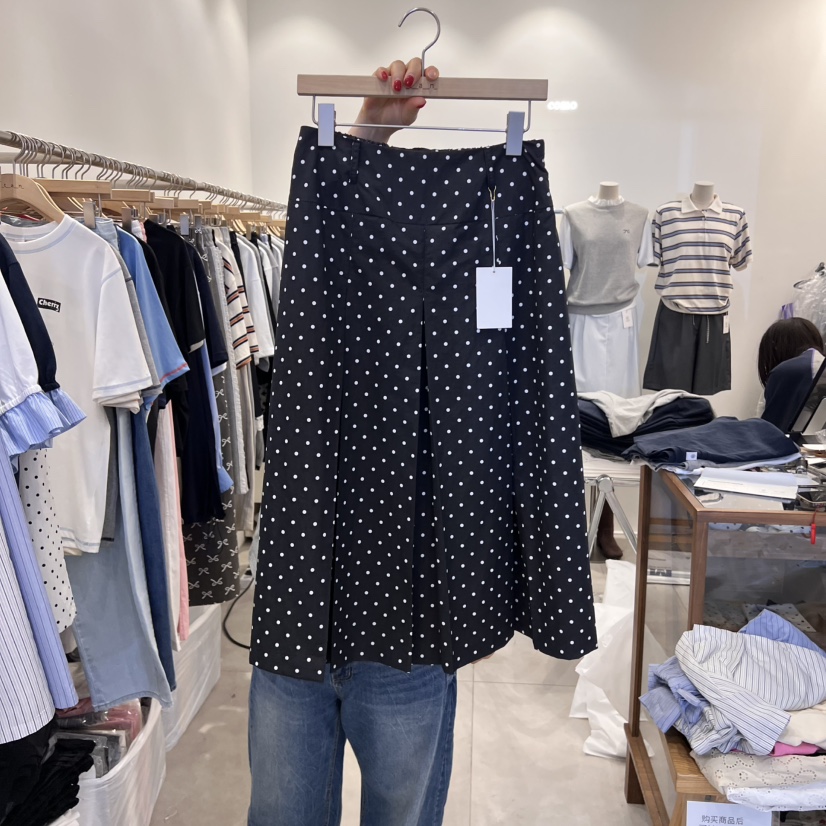 TAN&amp;COMO韓國㊣直郵東大門代購女裝新款25春夏半身裙中短裙褶皺tan-COMO半身裙/中短裙圖色2