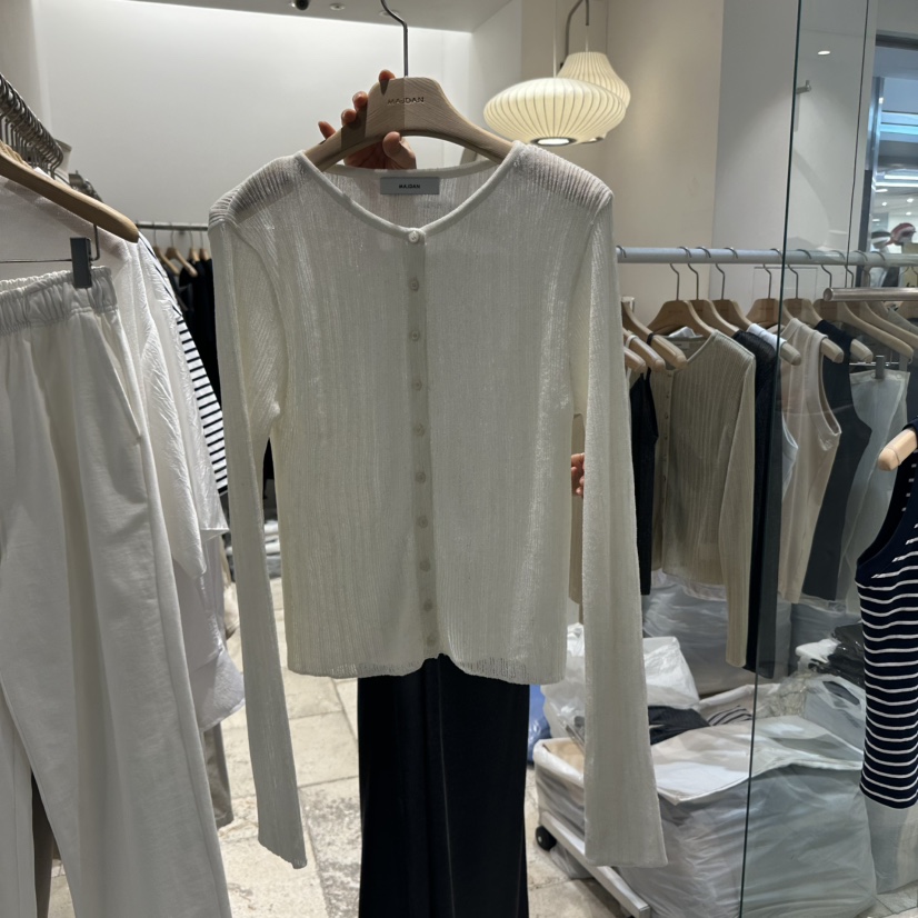 MAJDAN韓國直郵㊣東大門實拍女裝新品人氣時尚25春夏針織衫開衫MAJDAN針織衫