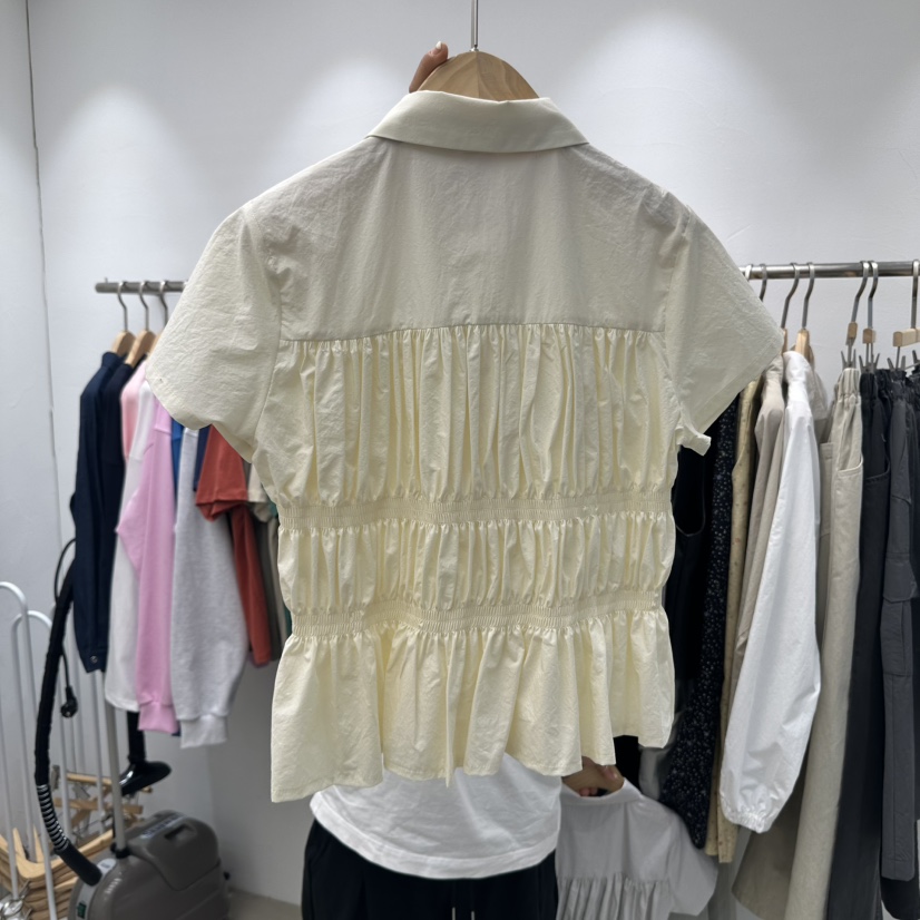 GOLDEN MARKET直郵韓國代購㊣女裝新品熱賣時尚人氣T恤褶皺GOLDEN MARKETT恤