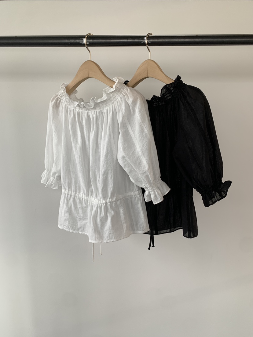 UNDERSON直郵韓國代購㊣女裝新款推薦時尚休閑25春夏襯衫蕾絲衫UNDERSON襯衫/蕾絲衫