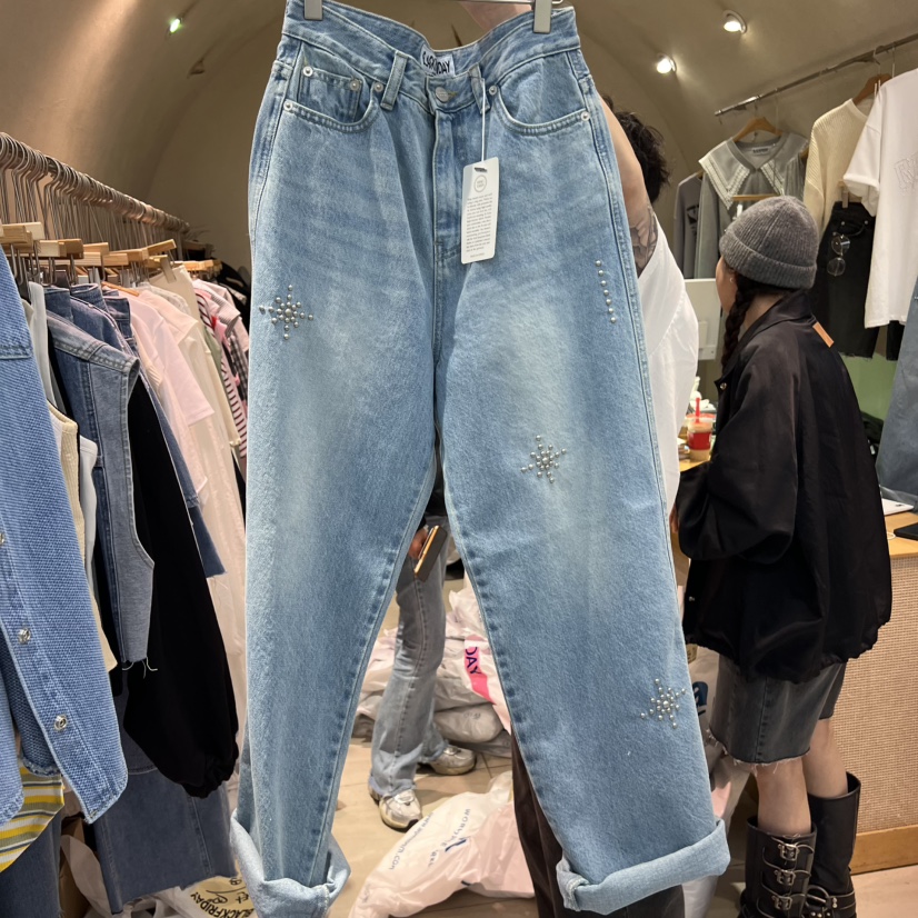 BLACKFRIDAY東大門代購女士新款熱賣職業真品推薦休閑牛仔褲BLACK FRIDAY牛仔褲