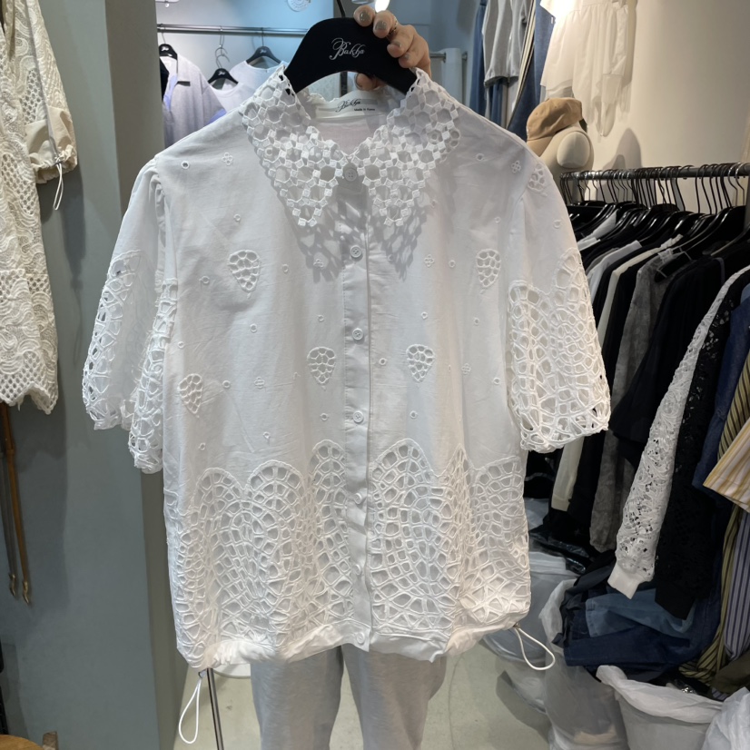 BAKHA韓國直郵女士新品真品25春夏時尚休閑人氣熱賣襯衫蕾絲衫BAKHA襯衫/蕾絲衫