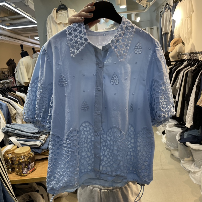 BAKHA韓國直郵女士新品真品25春夏時尚休閑人氣熱賣襯衫蕾絲衫BAKHA襯衫/蕾絲衫圖色2