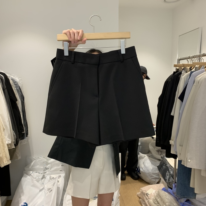 OUR-A東大門直郵女士新款25春夏真品人氣熱賣休閑短褲斜紋布OUR-A短褲圖色2
