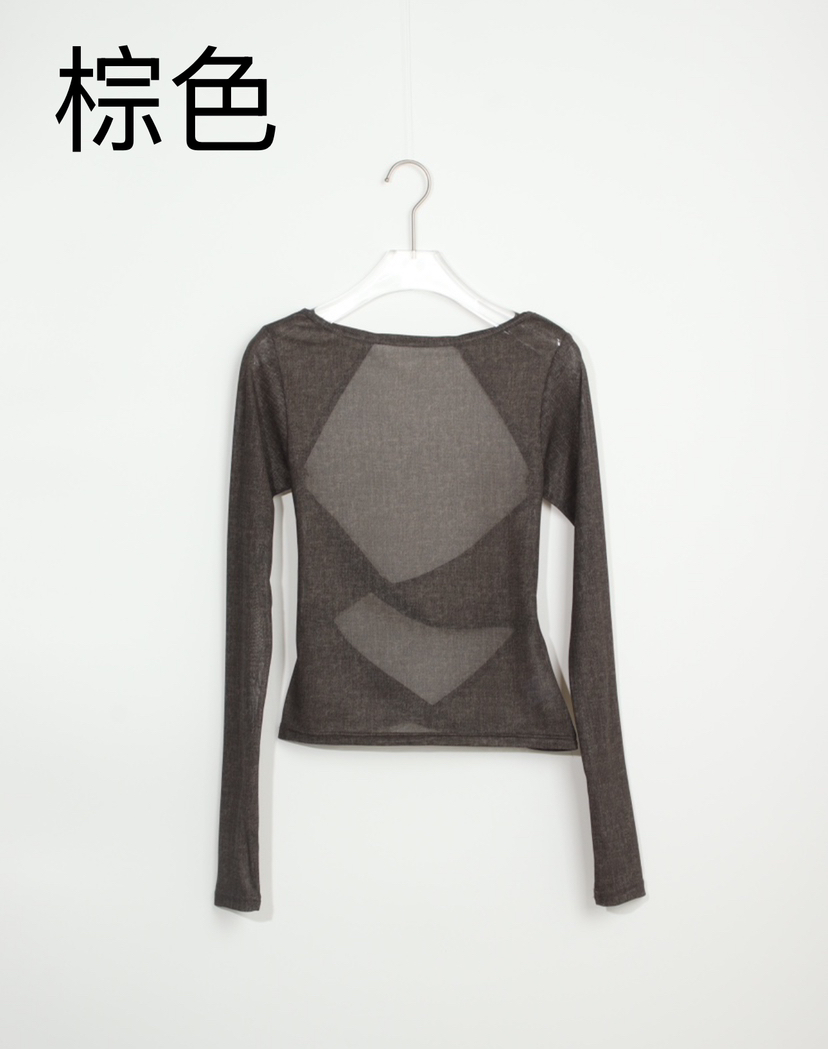 TEXTURE東大門實拍女裝新品推薦25春夏職業人氣休閑長袖T恤TEXTURE長袖T恤圖色2