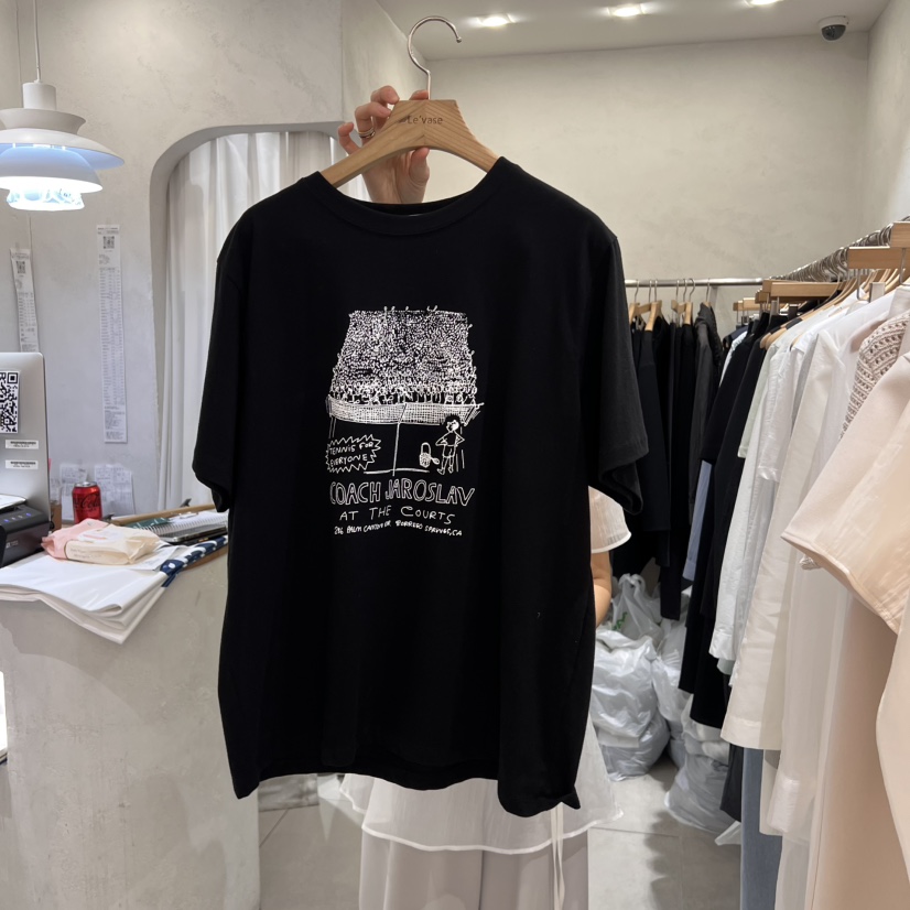 LE VASE韓國直郵女士新款25春夏人氣熱賣推薦時尚真品休閑T恤LE VASET恤圖色2