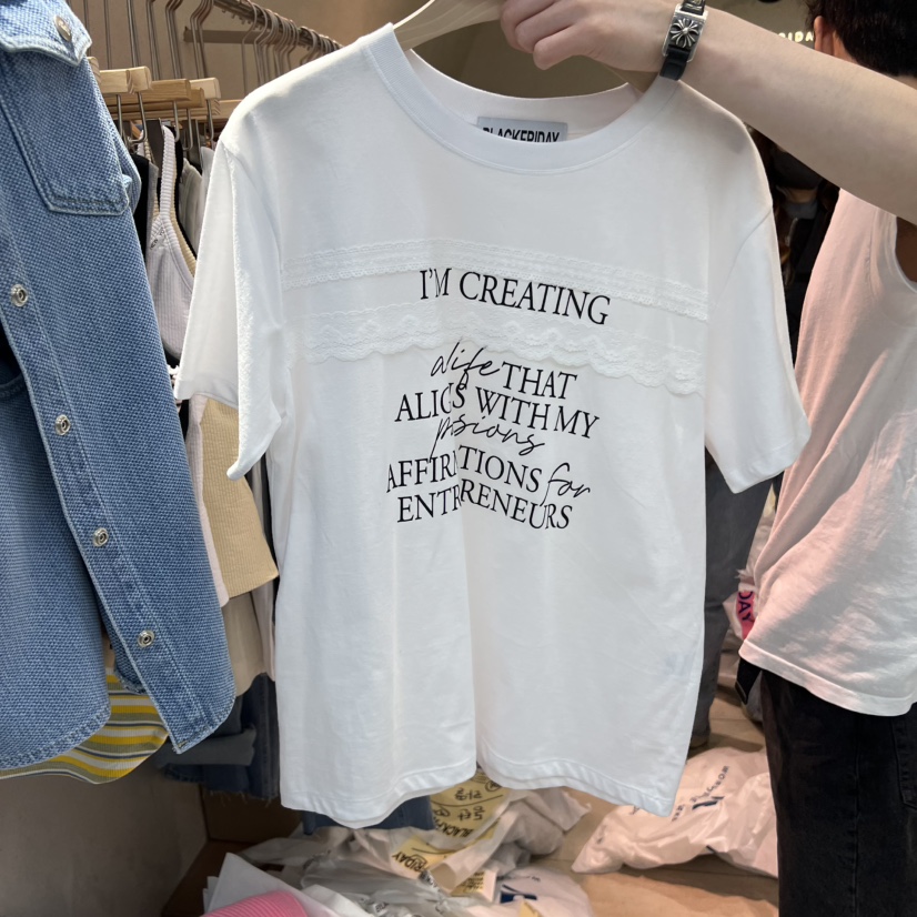 BLACKFRIDAY韓國直郵女裝新款25春夏人氣真品職業時尚推薦T恤BLACK FRIDAYT恤
