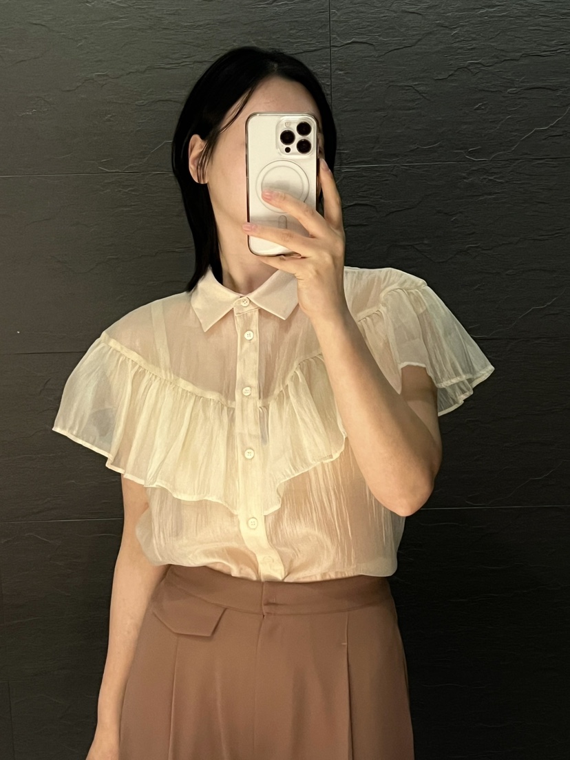 VERNI韓國直郵女裝新品時尚熱賣推薦人氣25春夏真品襯衫蕾絲衫VERNI襯衫/蕾絲衫